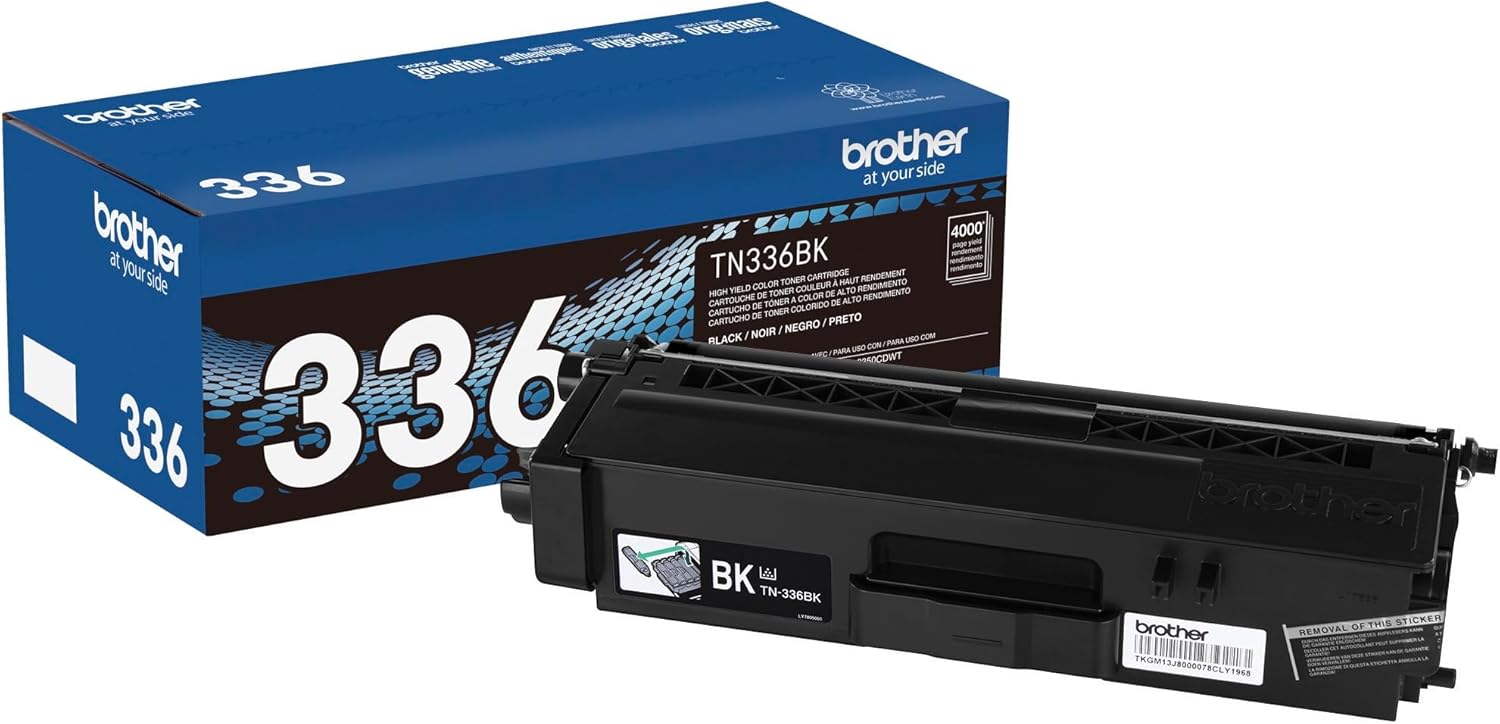 Brother Genuine TN336BK High Yield Black Toner Cartridge