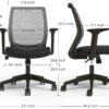 Staples Ergonomic Task Chair, Mesh, Ergonomic, Adjustable Height, Swivel