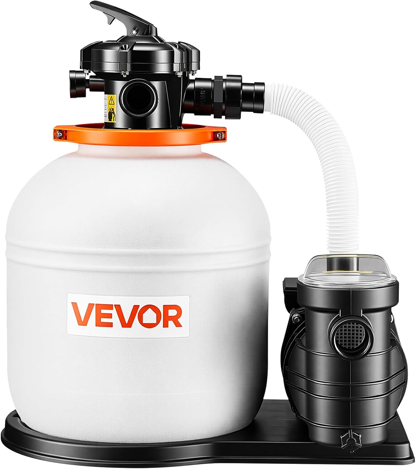 71F9-I7YKPL._AC_SL1500_.jpg VEVOR FlashPure Sand Filter Pump, 16 in for Above Ground Pool, 1 HP 4400 GPH, Swimming Pool Filter System with Timer, 6X Faster Filtration with Media Installed, Leak-Resistant, Ready to Use Out of Box