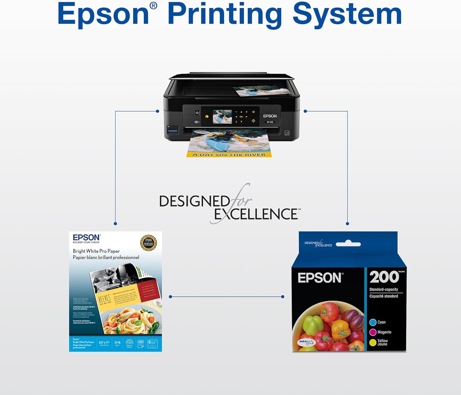 71FRBeCcLbL._AC_SL1500_.jpg EPSON 200 DURABrite Ultra Ink High Capacity Black Cartridge (T200XL120-S) Works with WorkForce WF-2520, 2530, 2540, Expression XP-200, 300, 310, 400, 410