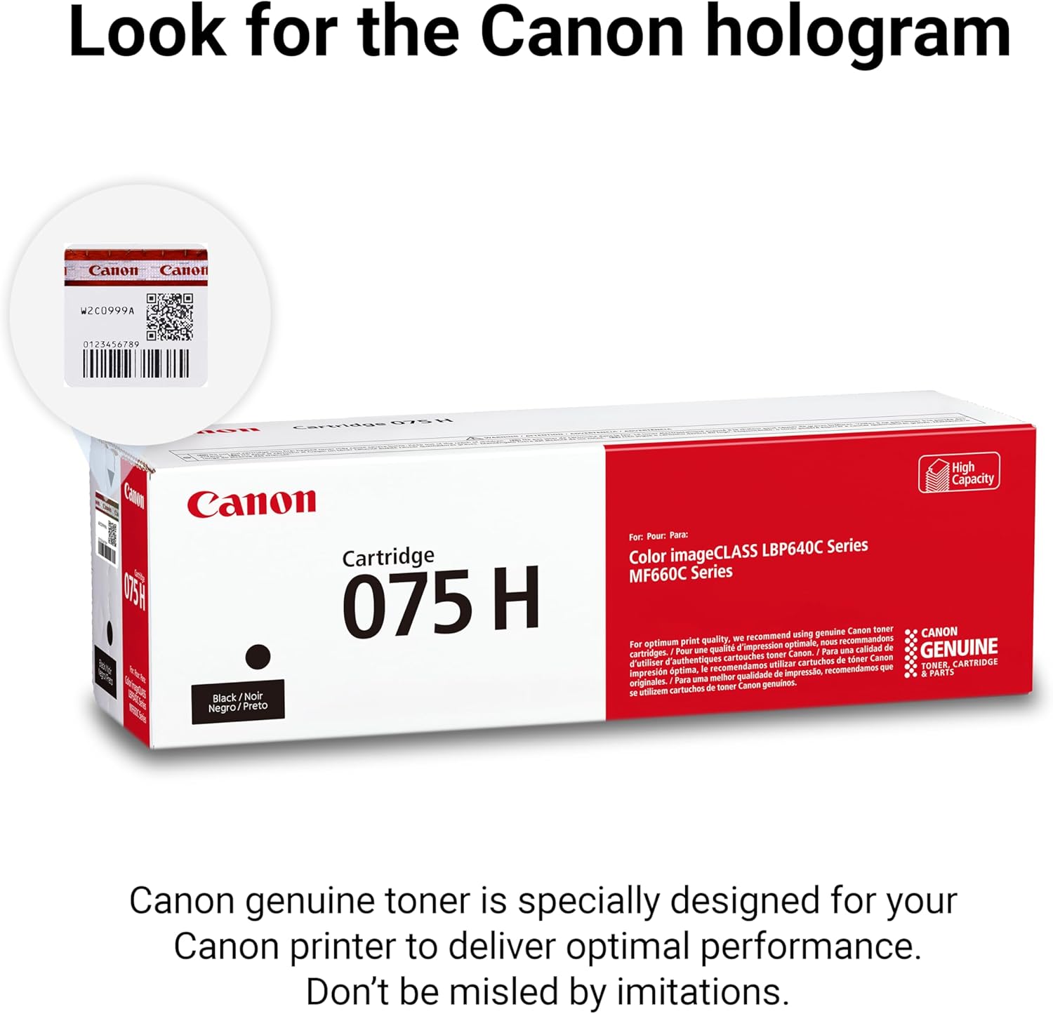 71G9BbMIXGL._AC_SL1500_.jpg Canon Genuine 075 Black High Capacity Toner Cartridge Compatible with MF660 Series and LBP640 Series Laser Printers
