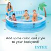 INTEX Swim Center Inflatable Family Lounge Pool: Built-In Bench – Cup Holder – 156 Gallon Capacity – 90" x 86" x 31" – Blue INTEX Swim Center Inflatable Family Lounge Pool: Built-In Bench – Cup Holder – 156 Gallon Capacity – 90" x 86" x 31" – Blue