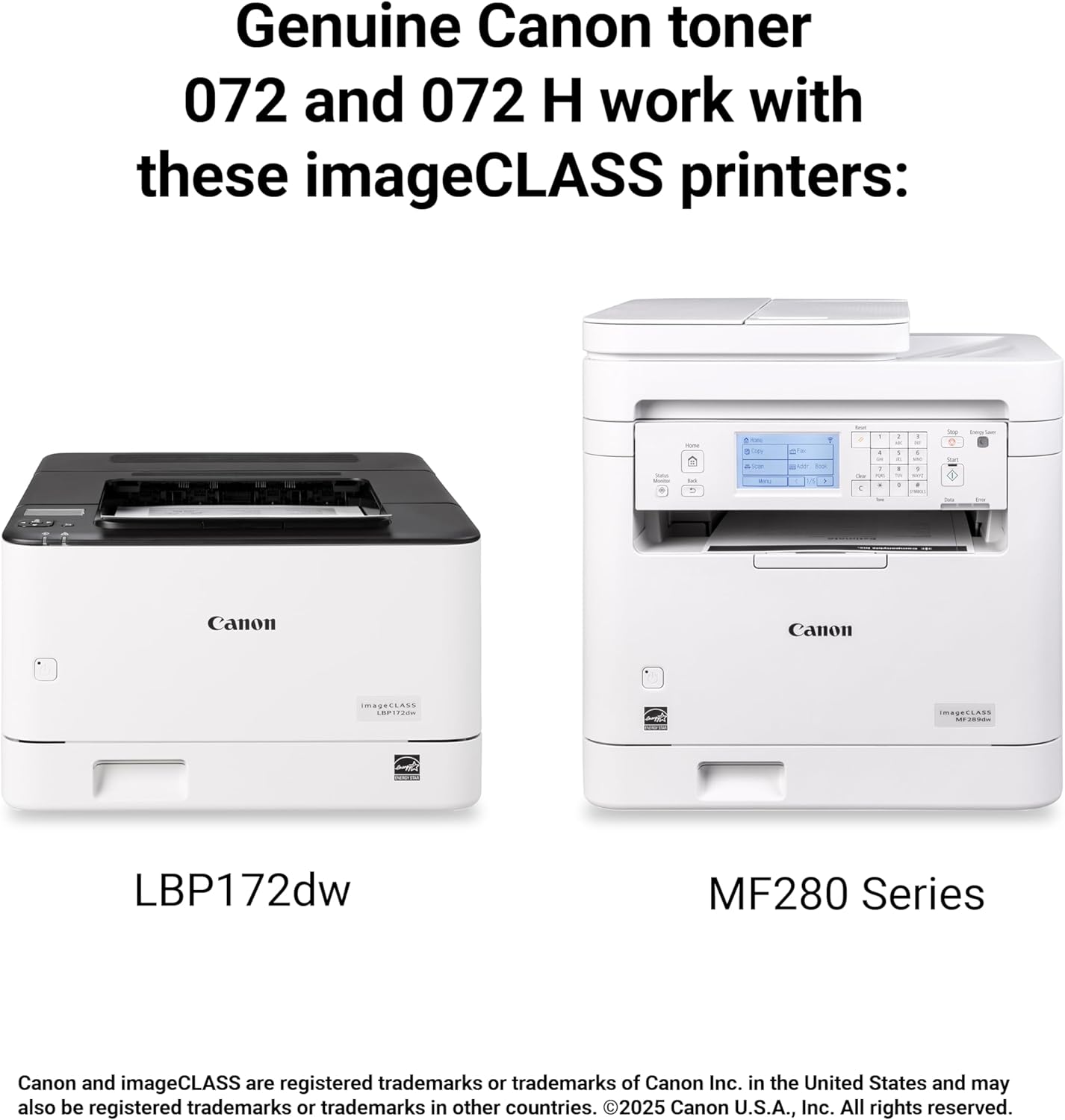71HMJzm7rFL._AC_SL1500_.jpg Canon Genuine 072 Black Toner Cartridge High Capacity Compatible with MF280 Series and LBP172dw