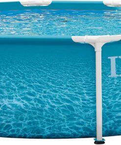 INTEX 28206EP 10Ft X 30In Beachside Metal Frame Above Ground Swimming Pool, Pool Only (Pump Not Included)