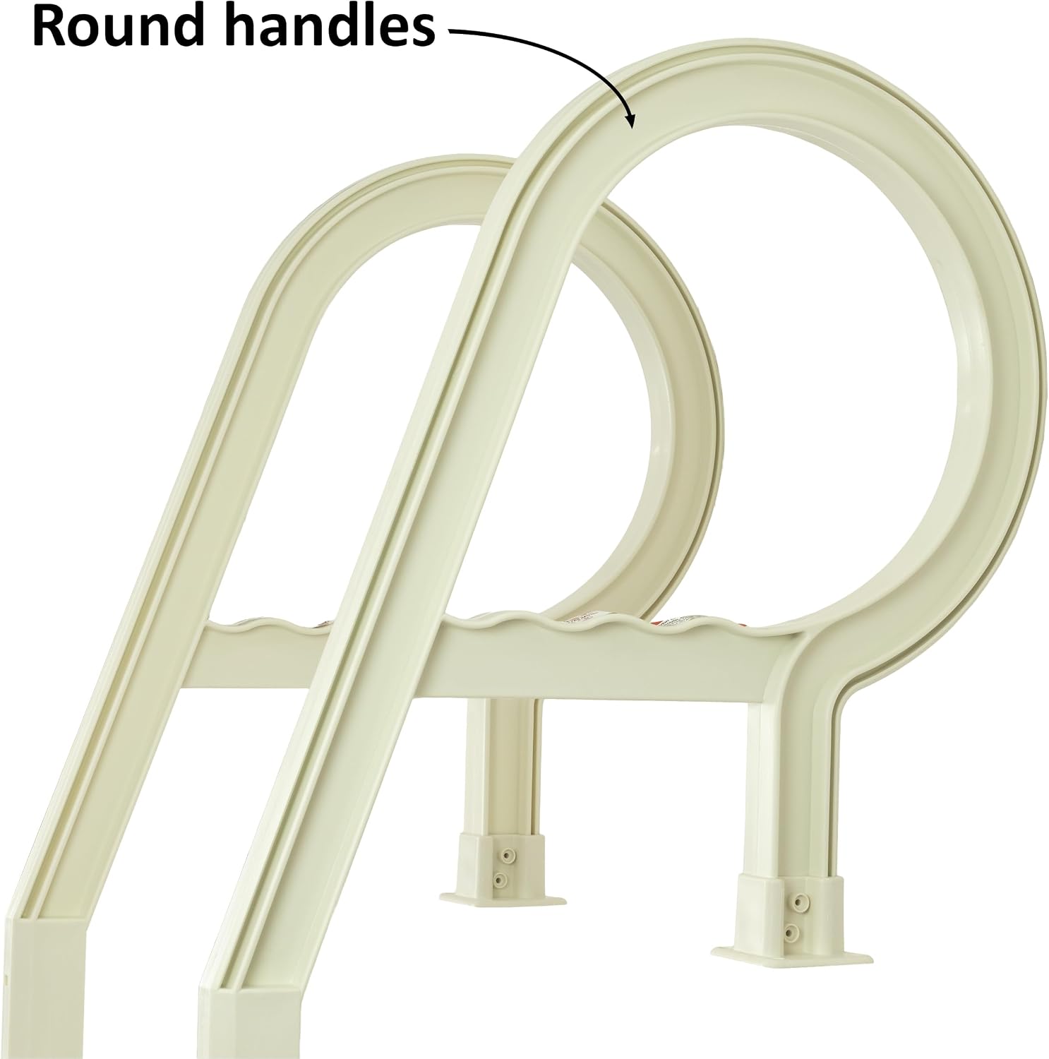 71Ic3jmU2hL._AC_SL1500_.jpg Aqua Select Heavy-Duty in-Pool Ladder | White | Supports 300 Pounds | Easy-to-Install Design | White