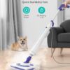 Professional Steam Mop Cleaner, 1300W Floor Steamer with Detergent Chamber, 25S Heat Up, Lightweight Steamer for Cleaning with 2 Washable Pads, Safe for Tiles, Upholstery, Carpet, Hardwood, Azure
