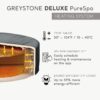 INTEX PureSpa Greystone Deluxe 6 Person Square Inflatable Hot Tub, Bubble Massage Spa Set with Energy Efficient Cover, 2 Headrests, & LED Light, 77 in x 28 in INTEX PureSpa Greystone Deluxe 6 Person Square Inflatable Hot Tub, Bubble Massage Spa Set with Energy Efficient Cover, 2 Headrests, & LED Light, 77 in x 28 in