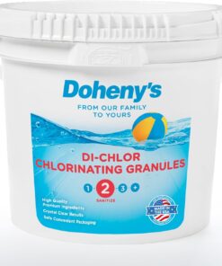 Doheny's Di-Chlor Granular Chlorine | Pro-Grade 3-in-1 Pool Sanitizer, Shock & Algaecide | Fast-Dissolving, Calcium-Free, No Residue | 99.5% Sodium Dichlor with 56% Stabilized Chlorine | 25lb Bucket
