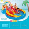 Intex 57453EP 9.75 Foot x 6.3 Foot x 53 Inch Multicolor Rainbow Slide Kids Inflatable Pool with Water Slide and Ring Toss for Children Ages 2 and Up Intex 57453EP 9.75 Foot x 6.3 Foot x 53 Inch Multicolor Rainbow Slide Kids Inflatable Pool with Water Slide and Ring Toss for Children Ages 2 and Up
