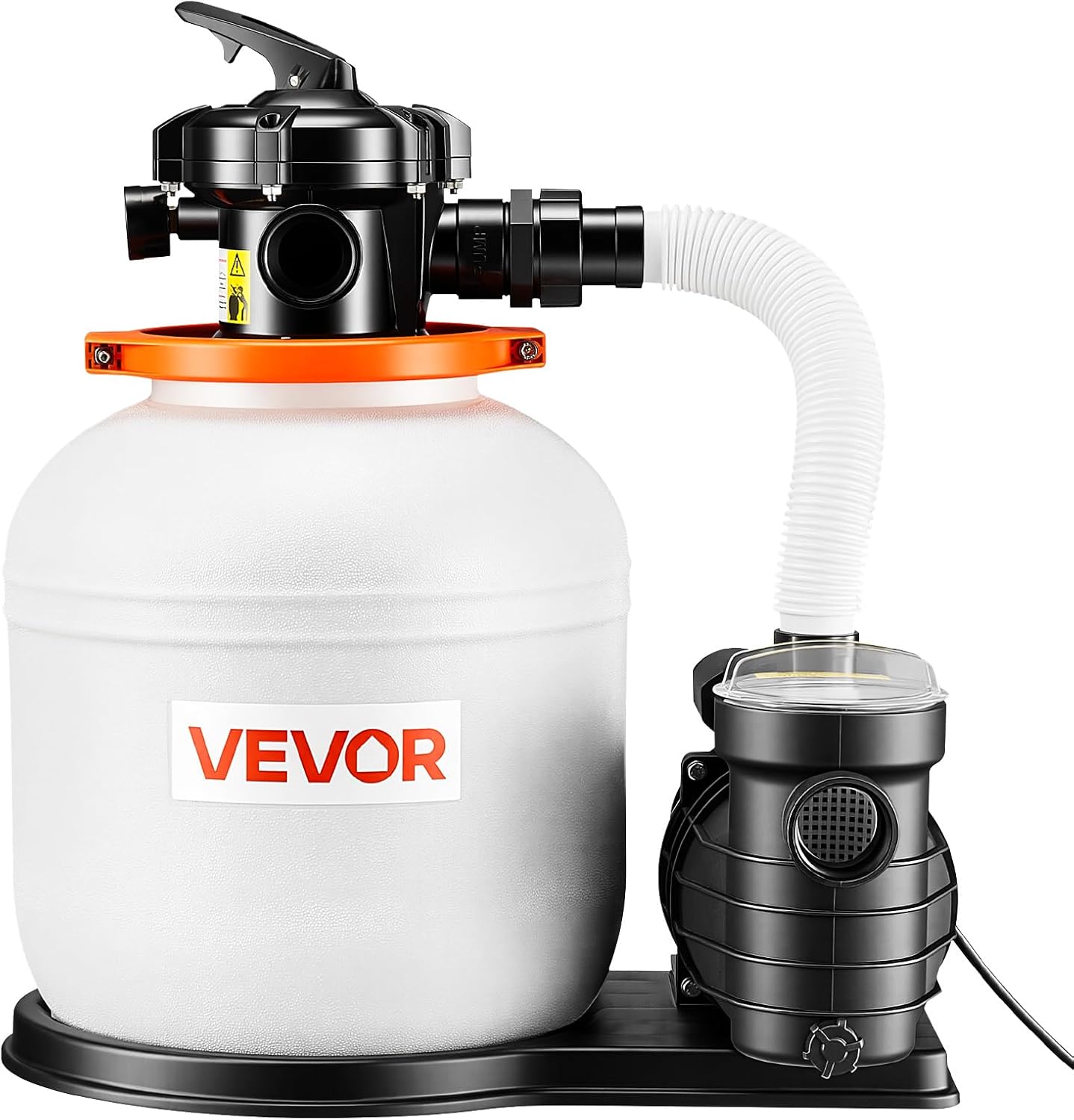 71LAd-bLlyL._AC_SL1500_.jpg VEVOR FlashPure Sand Filter Pump, 14 in for Above Ground Pool, 0.75 HP 3500 GPH, Swimming Pool Filter System with Timer, 6X Faster Filtration, Media Installed, Leak-Resistant, Ready to Use Out of Box