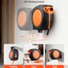 VEVOR Retractable Air Hose Reel, 3/8 Inch x 80 FT Hybrid Air Hose Max 300PSI, Enclosed Air-Compressor Hoses Reel Auto Rewind with 6.6 ft Lead in, 180° Swivel Ceiling/Wall Mount for Workshops