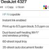 HP DeskJet 4327 Wireless All-in-One Color Inkjet Printer, Scanner, Copier, Best for Home, 6 Month Trial of Instant Ink Included, AI-Capable (B3ZF6A)