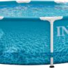 Intex 28206EH Large Round Above Ground Swimming Pool with Reinforced Sidewalls and Metal Frame for Backyard or Outdoor Use, 10 Foot by 30 Inch