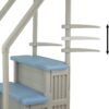 Aqua Select Anti-Slip in-Pool Steps | Cloud Gray/Tranquil Blue Steps | for Above Ground Swimming Pools | Can Mount to Decks 48" to 54" H | Safety Stairs Capacity Up to 350 lbs