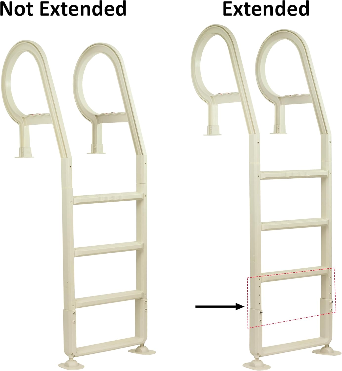 71O5BAPvYTL._AC_SL1500_.jpg Aqua Select Heavy-Duty in-Pool Ladder | White | Supports 300 Pounds | Easy-to-Install Design | White