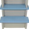 Aqua Select Anti-Slip in-Pool Steps | Cloud Gray/Tranquil Blue Steps | for Above Ground Swimming Pools | Can Mount to Decks 48" to 54" H | Safety Stairs Capacity Up to 350 lbs