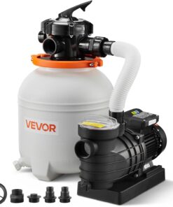 VEVOR 13 in Sand Filter Pump for Above Ground Pool, 0.75 HP 3500 GPH, Swimming Pool Sand Filter Pump with Pre-Assembled Core & Leak-Resistant Design, 6-Way Valve, High-Efficiency Filtration for Pools