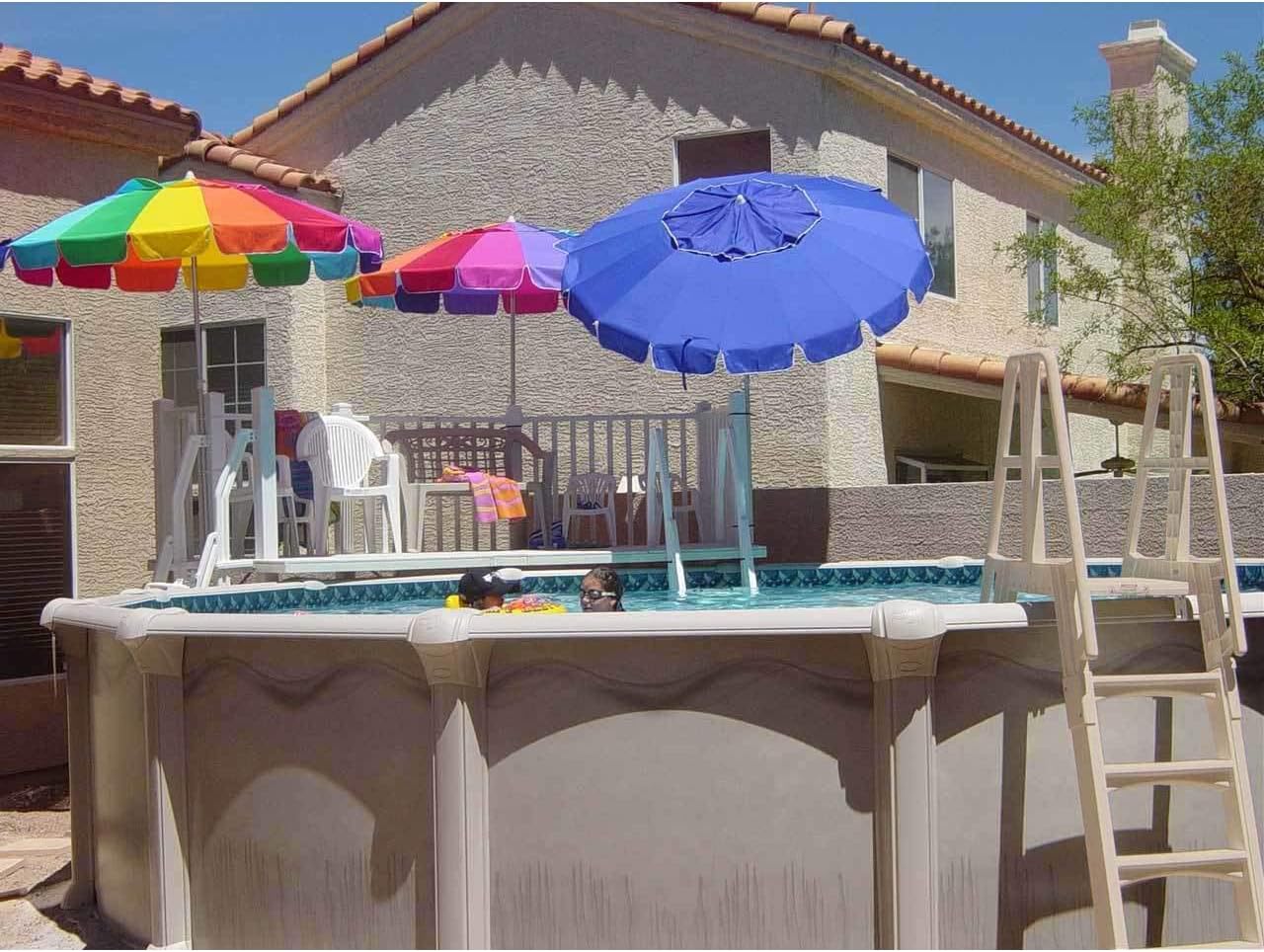 71PlkcPgczL._AC_SL1280_.jpg Vinyl Works A Frame Ladder with Barrier for Swimming Pools 48 to 56" Tall, Taupe