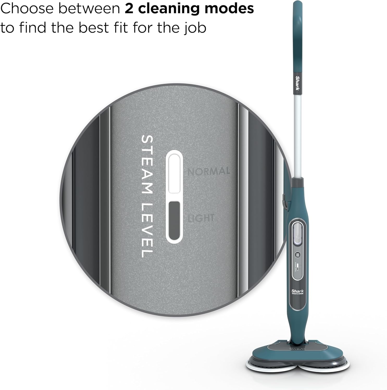 Shark Steam & Scrub All-in-One Scrubbing and Sanitizing Hard Floor Steam Mop, 2 Steam Modes, 2 Dirt Grip Soft Scrub Pads Included, XL Removable Water Tank, Swivel Steering, Teal, S8002BRN Shark Steam & Scrub All-in-One Scrubbing and Sanitizing Hard Floor Steam Mop, 2 Steam Modes, 2 Dirt Grip Soft Scrub Pads Included, XL Removable Water Tank, Swivel Steering, Teal, S8002BRN - Image 8