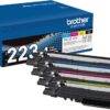 Brother Genuine Standard-Yield Toner Cartridge Four Pack TN223 4PK - Includes one Cartridge Each of Black, Cyan, Magenta & Yellow Toner, Standard Yield, Model: TN2234PK