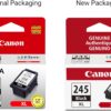 Canon PG-245 XL Genuine Black Ink Cartridge, Compatible with iP2820, MG2420/2924/2920/3020/2522/2525, MX492, TS3120/302/302a/202/202a/4520/3320