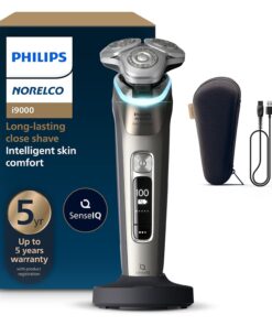 Philips Norelco Shaver i9000 Prestige - Wet & Dry Electric Shaver, Gold Oyster, Sense IQ Technology, Triple Lift & Cut System, 360 Rotating Dual SteelPrecision Blades, Quick Clean Pod, Model XP9203/81