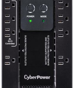 CyberPower EC550G Ecologic UPS Battery Backup and Surge Protector, 550VA/330W, 8 Outlets, ECO Mode, Compact, UL Certified