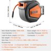 VEVOR Retractable Air Hose Reel, 3/8IN x 65FT Hybrid Air Hose Max 300PSI, Air Compressor Hose Reel Auto-Rewind with 6.6 FT Lead in, Ceiling/Wall Mount Enclosed PP Reel & Built-in 180° Swivel Bracket