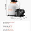 VEVOR FlashPure Sand Filter Pump, 16 in for Above Ground Pool, 1 HP 4400 GPH, Swimming Pool Filter System with Timer, 6X Faster Filtration with Media Installed, Leak-Resistant, Ready to Use Out of Box VEVOR FlashPure Sand Filter Pump, 16 in for Above Ground Pool, 1 HP 4400 GPH, Swimming Pool Filter System with Timer, 6X Faster Filtration with Media Installed, Leak-Resistant, Ready to Use Out of Box