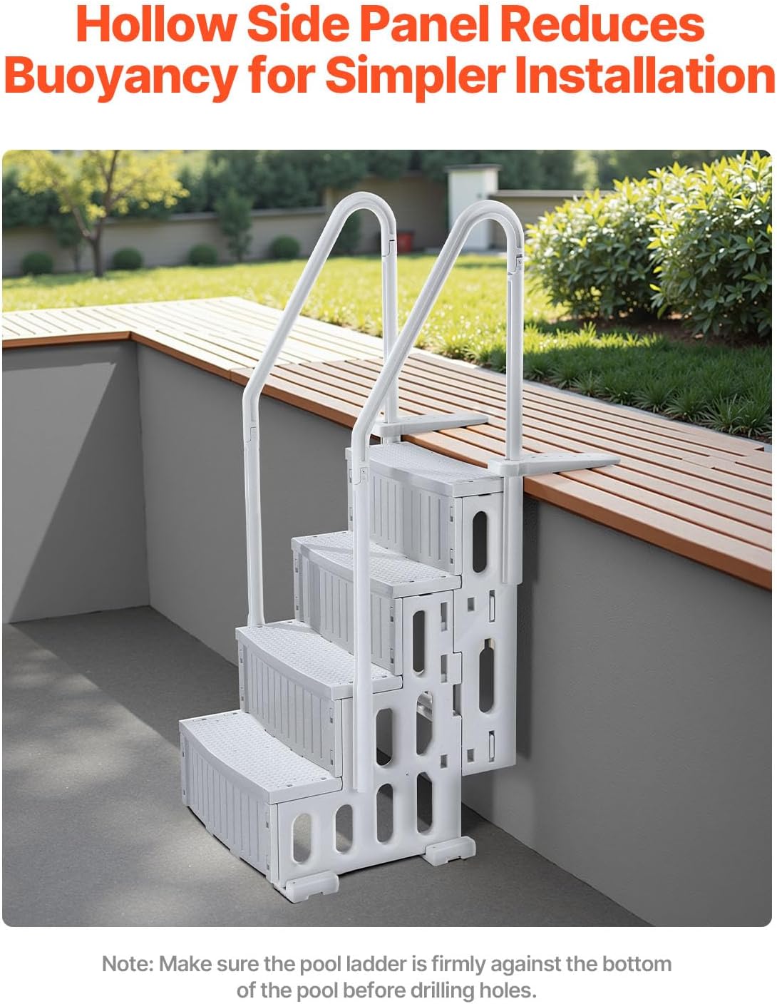 71TOcAVViGL._AC_SL1500_.jpg VEVOR Swimming Pool Ladder, 4-Step Double Handrails Stairs with Non-Slip Heavy Duty Steps, Reliable 400 lbs Max Load Capacity, for 48-54 in Inground & Above-Ground Pools of Any Decking Surface, Grey