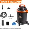 Armor All VO405P 0901 4 Gallon Wet/Dry Vac 2.0 Peak HP Shop Vacuum with Nozzles & Brush,Black/Orange Armor All VO405P 0901 4 Gallon Wet/Dry Vac 2.0 Peak HP Shop Vacuum with Nozzles & Brush,Black/Orange