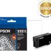 EPSON 252 DURABrite Ultra Ink High Capacity Black Cartridge (T252XL120-S) Works with WorkForce WF-3620, 3640, 7110, 7610, 7620, 7710, 7720, 7210 EPSON 252 DURABrite Ultra Ink High Capacity Black Cartridge (T252XL120-S) Works with WorkForce WF-3620, 3640, 7110, 7610, 7620, 7710, 7720, 7210