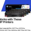 HP 410A Black, Cyan, Magenta, Yellow Toner Cartridges Printers (4-Pack) | Works with Color LaserJet Pro M452 Series; Color LaserJet Pro MFP M377, M477 Series | CF410AQ