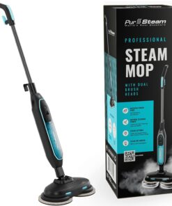 Pursteam New & Improved ScrubMaster Steam Mop with Dual Scrubbing LED Head