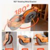 VEVOR Retractable Air Hose Reel, 3/8 Inch x 50 FT Hybrid Air Hose Max 300PSI, Auto Rewind Air-Compressor Hoses Reel with 5 ft Lead in, 180° Swivel Ceiling/Wall Mount for Garage Workshops
