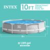 INTEX 26701EH Prism Frame Premium Above Ground Swimming Pool Set: 10ft x 30in – Includes 330 GPH Cartridge Filter Pump – SuperTough Puncture Resistant – Rust Resistant – 1185 Gallon Capacity