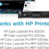 HP 210A Toner Cartridge 4-Pack (Black, Cyan, Magenta, Yellow) | Compatible Color LaserJet Pro 4201 & MFP 4301 Series Printers | W2100AQ1 Combo Pack HP 210A Toner Cartridge 4-Pack (Black, Cyan, Magenta, Yellow) | Compatible Color LaserJet Pro 4201 & MFP 4301 Series Printers | W2100AQ1 Combo Pack