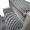 Confer Plastics Step-1X: Sturdy Above Ground Entry System with Dual Handrails and Slip-Resistant Steps, Easy Installation, Supports up to 400 lbs - Proudly Made in USA. Warm Grey with Grey Treads