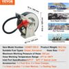 VEVOR Fuel Hose Reel, 1" x 33', Extra Long Retractable Diesel Hose Reel, Heavy-Duty Carbon Steel Construction with Automatic Fuel Nozzle, NBR Rubber Hose for Aircraft Ship Vehicle Tank Truck, 300 PSI