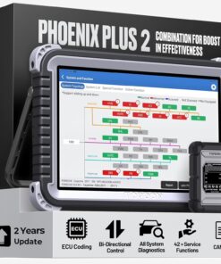 TOPDON Phoenix Plus 2, OE-Level TOPDON Scanner, Advanced Online ECU Coding & Configuration Flashing, Bidirectional Scan Tool with Topology Map, CANFD, 42+ Services, FCA AutoAuth, 2 Years Free Update