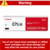 Canon Genuine 075 Cyan High Capacity Toner Cartridge Compatible with MF660 Series and LBP640 Series Laser Printers