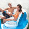 Intex 56299EP 145 x 125 x 20 Inch Splash N Chill Inflatable Lake and Pool Relaxation Island Lounger Seat for up to 7 Adults, Blue and White Intex 56299EP 145 x 125 x 20 Inch Splash N Chill Inflatable Lake and Pool Relaxation Island Lounger Seat for up to 7 Adults, Blue and White