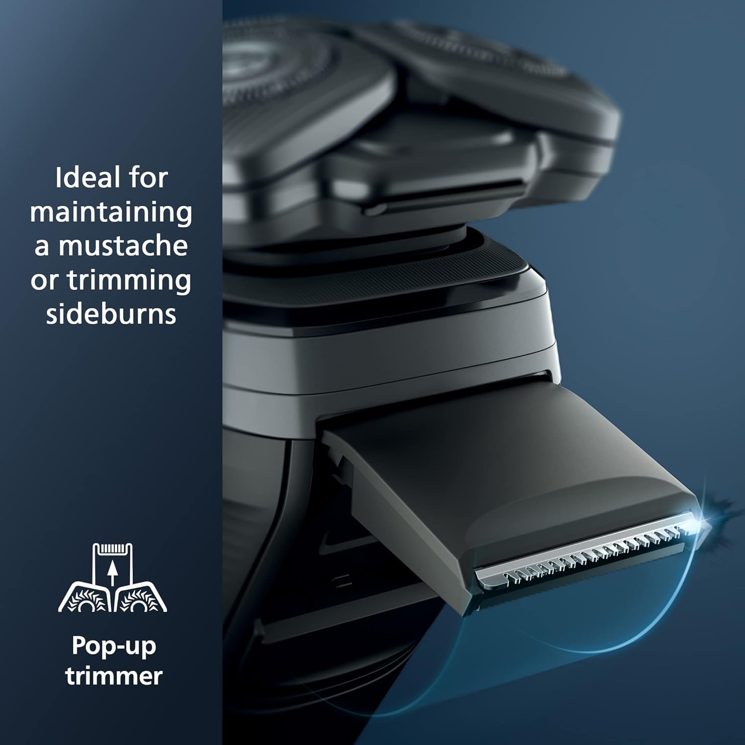 71YYhRDIbbL._AC_SL1500_.jpg Philips Norelco Shaver 7600, Rechargeable Wet & Dry Electric Shaver with SenseIQ Technology, Quick Clean Pod, Travel Case & Pop-up Trimmer, S7886/84