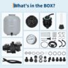 Garvee 19" Sand Filter Pump for Above Ground Pool with Timer, 1.5HP 6075GPH Swimming Pool Pump & Sand Filter System with 7-Way Valve & Strainer Basket, Pool Pumps Above Ground, Grey