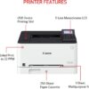 Canon imageCLASS LBP632Cdw - Wireless Duplex Color Laser Printer, Single Function, Home Office, Mobile Ready, 22 PPM Color, White