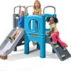 Step2 Scout & Slide Climber, Kids Outdoor Playset, Backyard Playground Set, Slide, Climbing Wall, Tunnel, Outside Vintage Style Jungle Gym, for Toddlers 2-6 Years Old