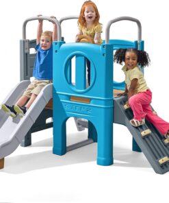 Step2 Scout & Slide Climber, Kids Outdoor Playset, Backyard Playground Set, Slide, Climbing Wall, Tunnel, Outside Vintage Style Jungle Gym, for Toddlers 2-6 Years Old