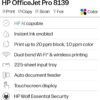 HP OfficeJet Pro 8139 Wireless All-in-One Color Inkjet Printer, Print, Scan, Copy, Fax, ADF, Duplex Printing Best-for-Home-Office, 1 Year Trial of Instant Ink Included, AI-Capable (C2VK3A)