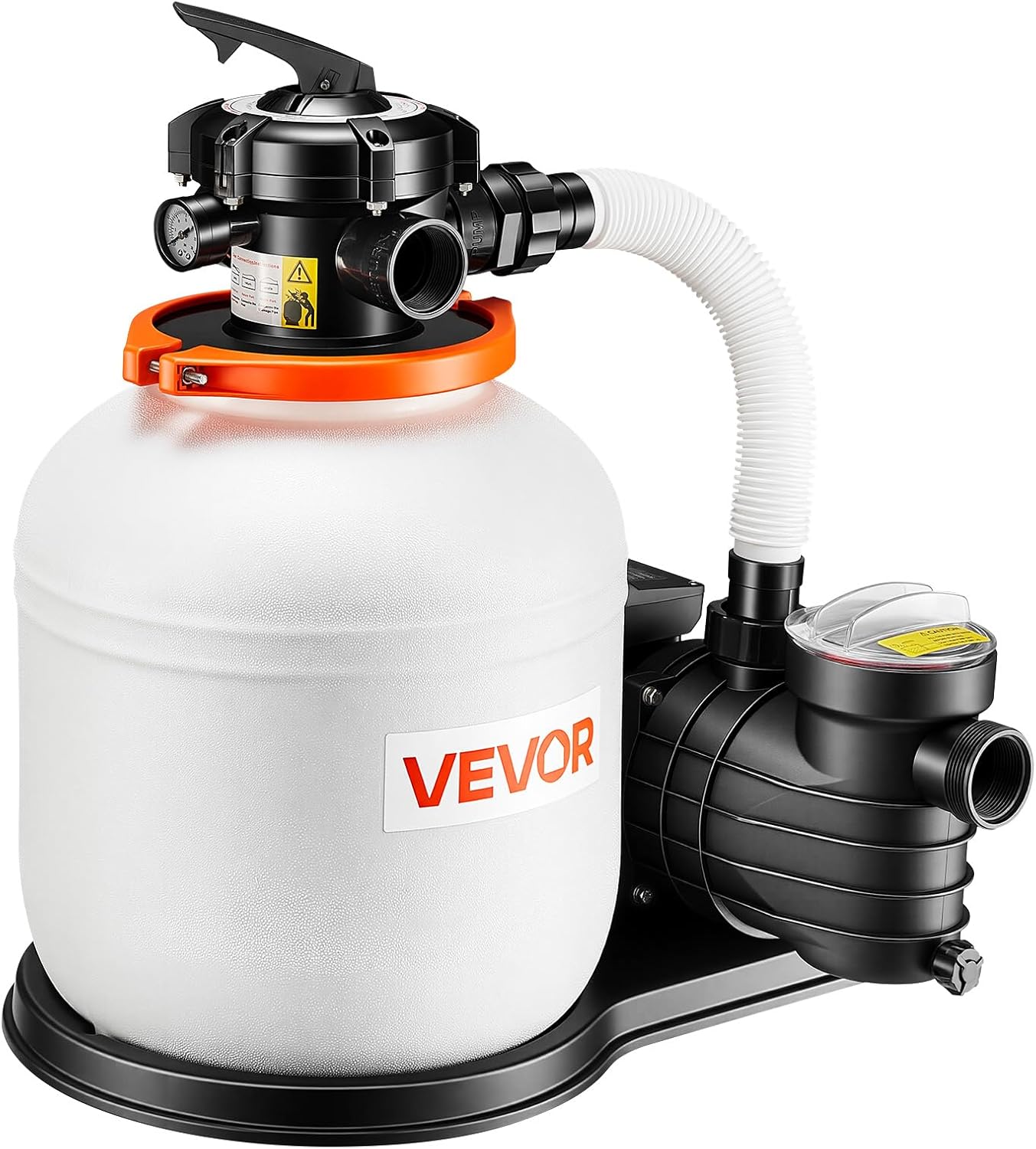 71bQJIaBTsL._AC_SL1500_.jpg VEVOR FlashPure Sand Filter Pump, 14 in for Above Ground Pool, 0.75 HP 3500 GPH, Swimming Pool Filter System with Timer, 6X Faster Filtration, Media Installed, Leak-Resistant, Ready to Use Out of Box
