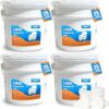 TABIT 100 lbs Chlorine Tablets 3 Inch for Swimming Pools – Slow Dissolving & Long Lasting – 90% Available Chlorine Tri-Chlor – Kills Bacteria & Stops Algae – 4 x 25 lb Buckets
